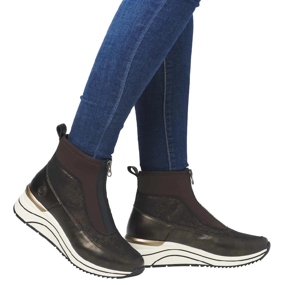 Remonte Keilsneaker Schlupfboots Freizeitschuh High-Top-Sneaker Front-Reißverschluss Online Kaufen