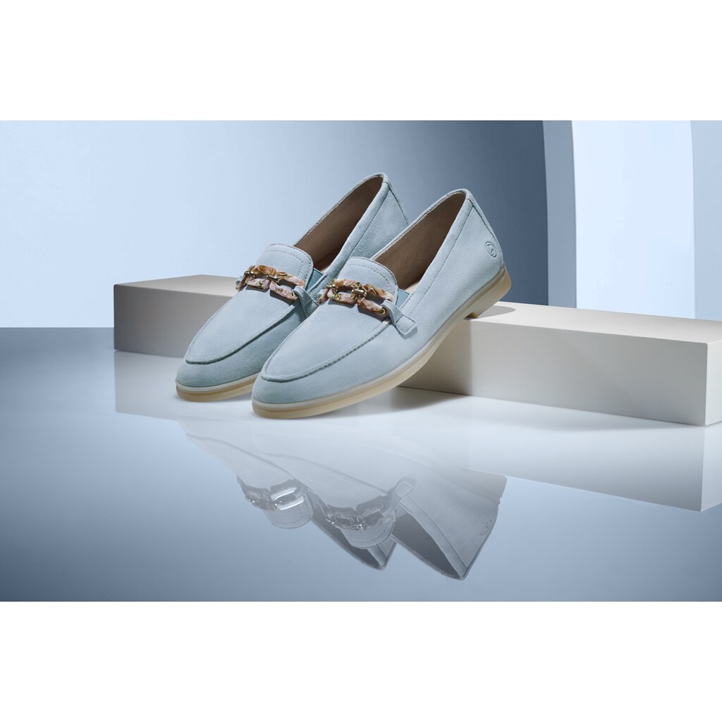 Remonte Loafer »Elisabeth Hurley-Collection« Slipper Halbschuh Businessschuh Mit Modischer Zierkette Online Kaufen