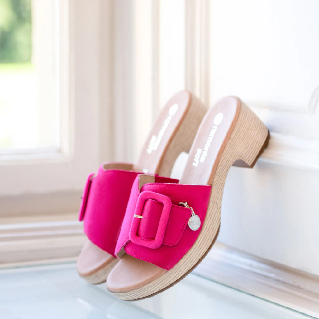 Remonte Pantolette »ELLE-Collection« Blockabsatz Sommerschuh Schlappen Zierschnalle ELLE-Collection