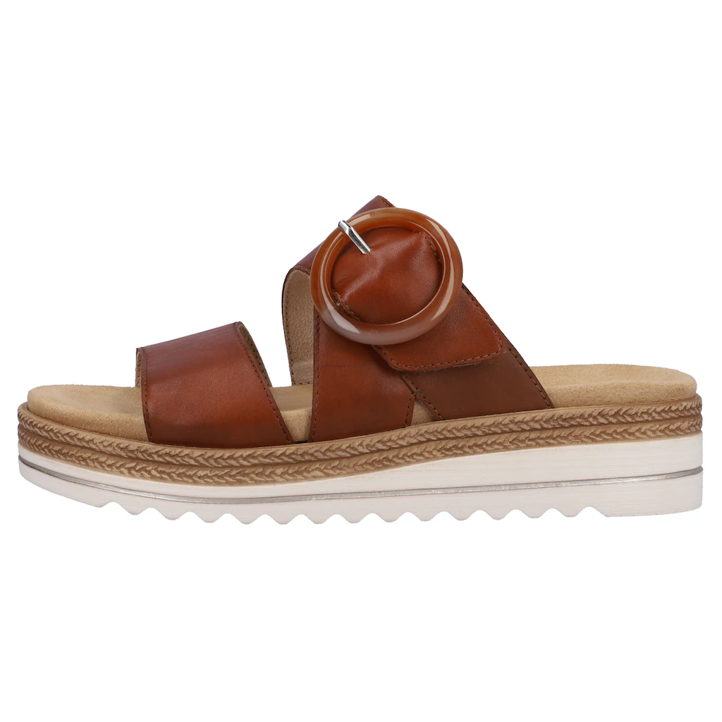 Remonte Pantolette Keilabsatz Sommerschuh Schlappen mit Zierschnalle bestellen