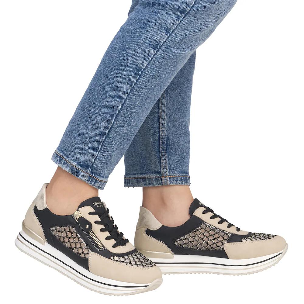 Remonte Plateausneaker Freiezitschuh Halbschuh Schnürschuh Vegan Kontrastbesatz