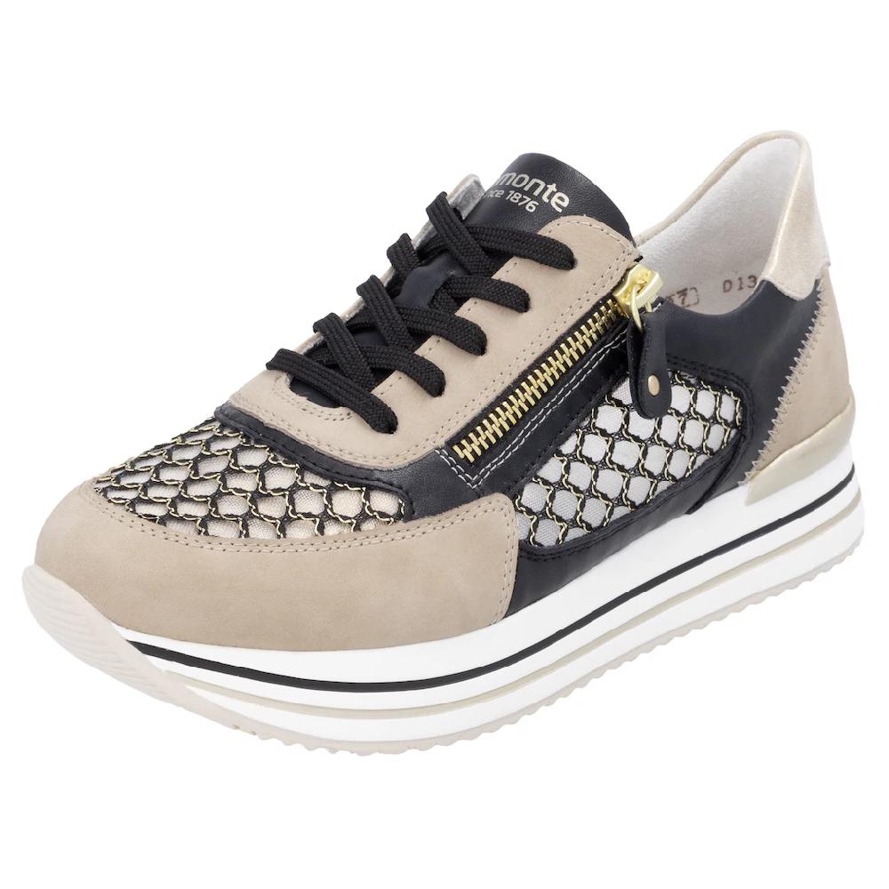 Remonte Plateausneaker Freiezitschuh Halbschuh Schnürschuh vegan Kontrastbesatz