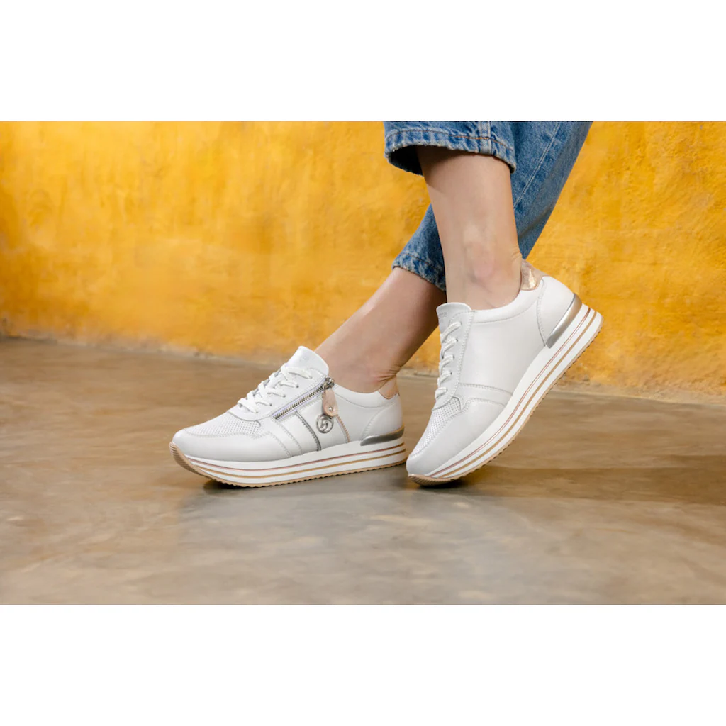 Remonte Plateausneaker Freizeitschuh Halbschuh Schnürschuh Mit Seitlichem Reißverschluss ▷ Für