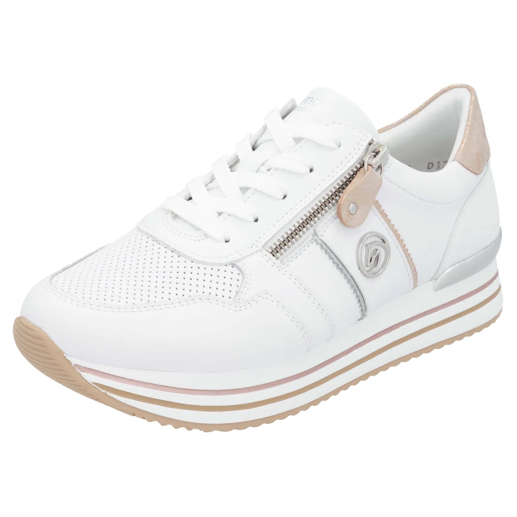 Remonte Plateausneaker Freizeitschuh Halbschuh Schnürschuh mit seitlichem Reißverschluss ▷ für