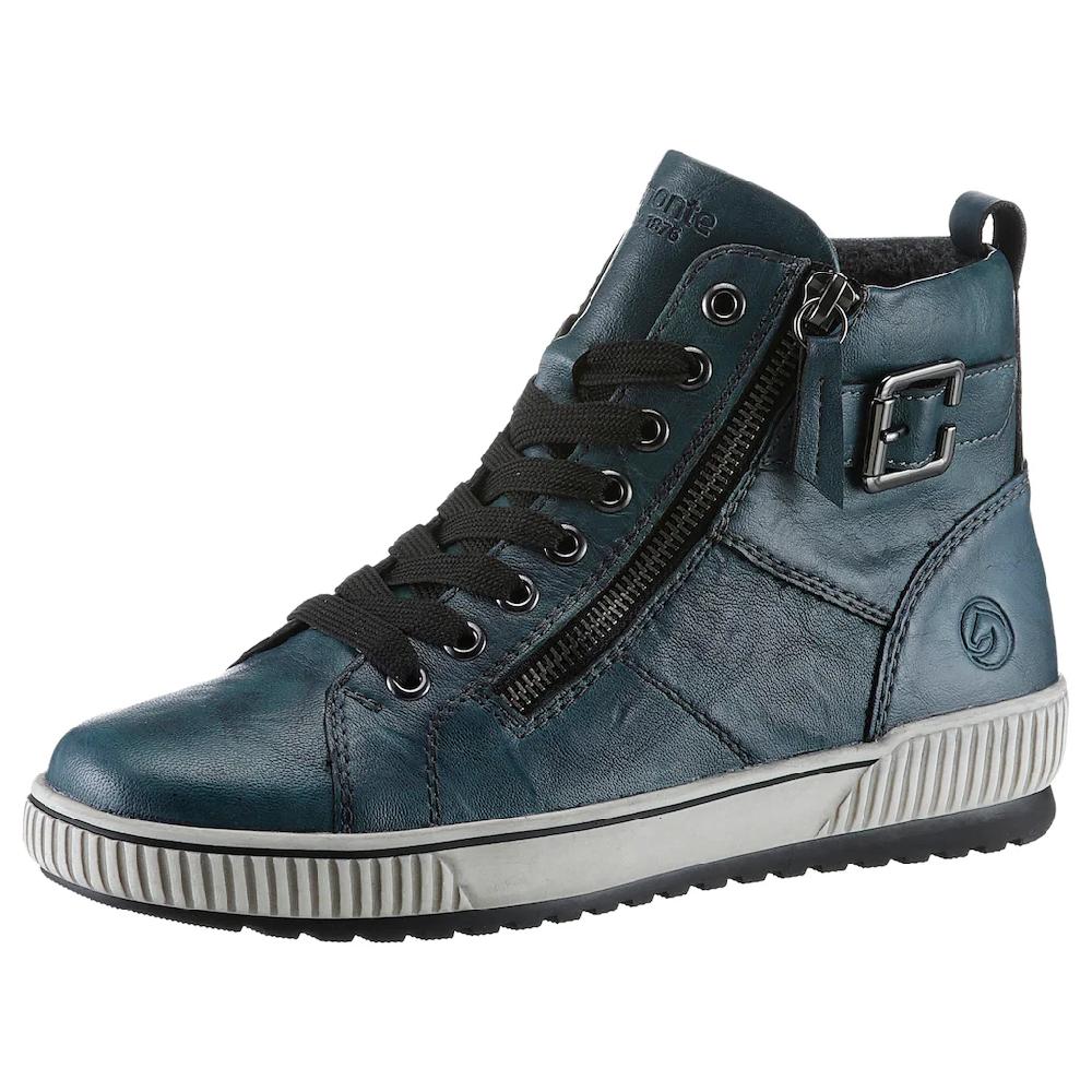 Remonte Plateausneaker Freizeitschuh High-Top-Sneaker Schnürer mit trendiger Zierschnalle ▷ für