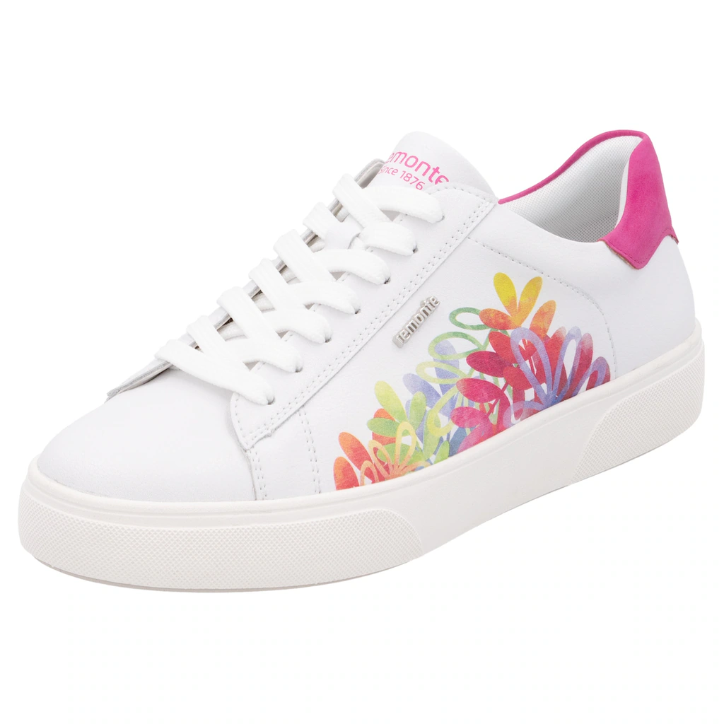 Remonte Plateausneaker Schnürschuh Freizeitschuh Halbschuh mit Blütenprint ▷ für