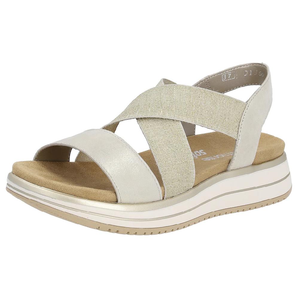 Remonte Riemchensandale Sommerschuh Sandalette Keilabsatz mit praktischem Gummizug online kaufen