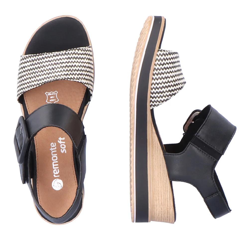 Remonte Sandalette »ELLE-Collection« Sommerschuh Sandale Bequemschuh Mit Klett Unter Der Zierschnalle Online Kaufen