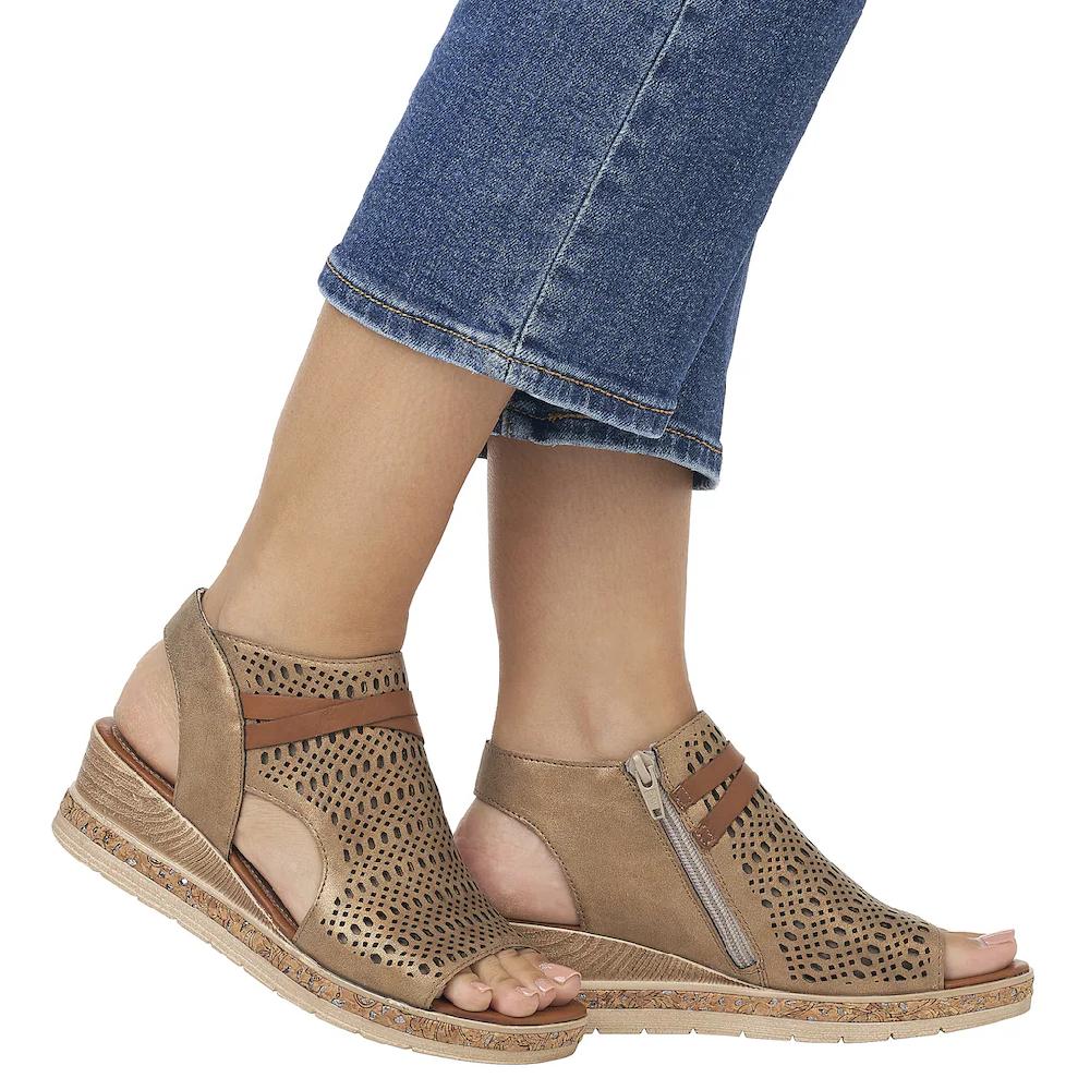 Remonte Sandalette Sommerschuh Sandale Keilabsatz Mit Modernem Lochmuster Online Kaufen