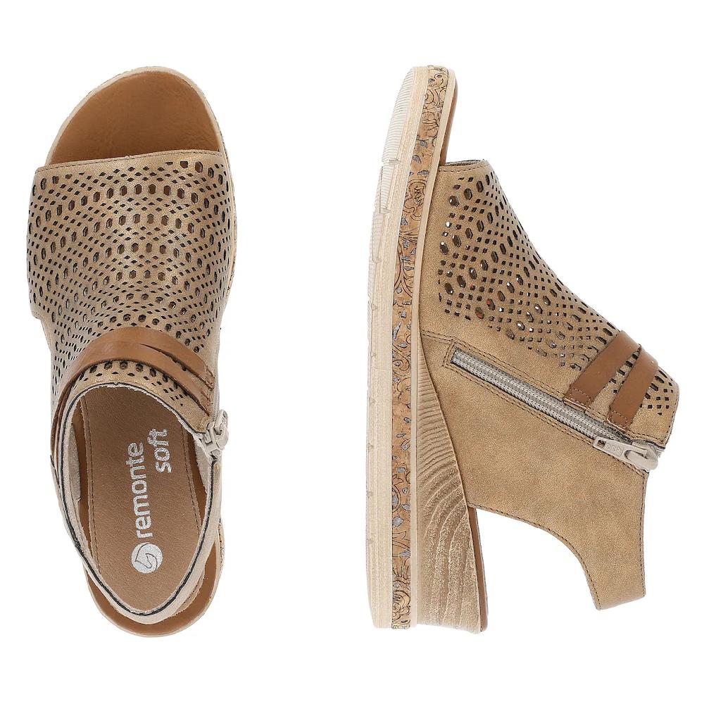 Remonte Sandalette Sommerschuh Sandale Keilabsatz Mit Modernem Lochmuster Online Kaufen
