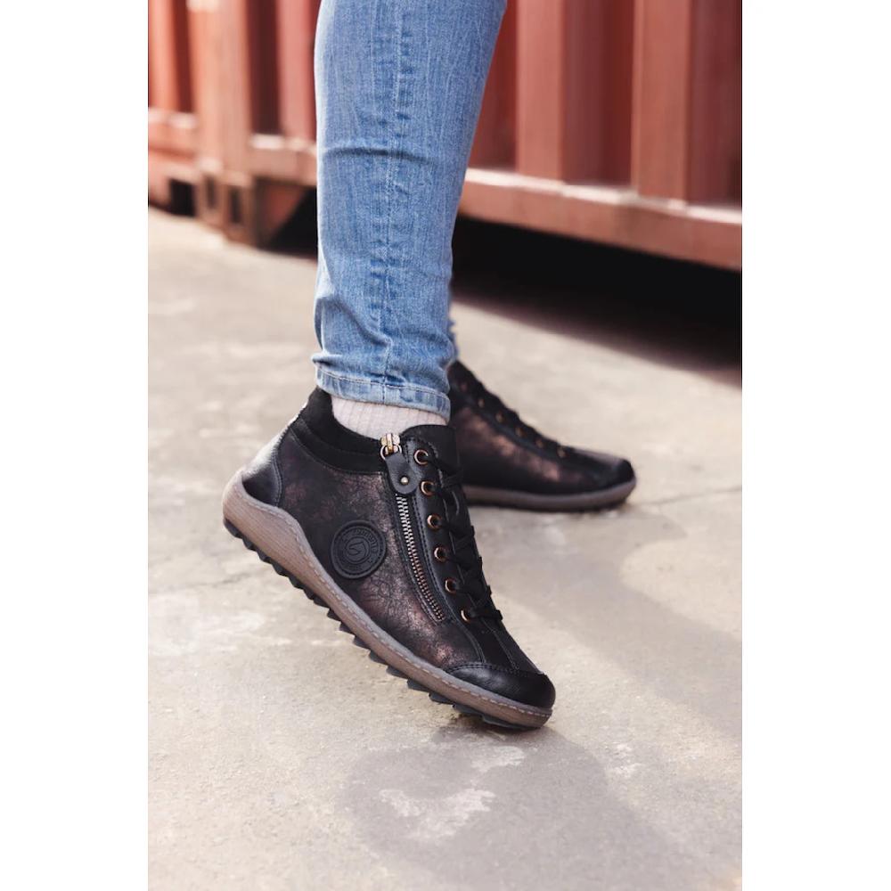 Remonte Schnürboots Flats Komfortschuh Boots Mit Seitlichem Reißverschluss ▷ Für