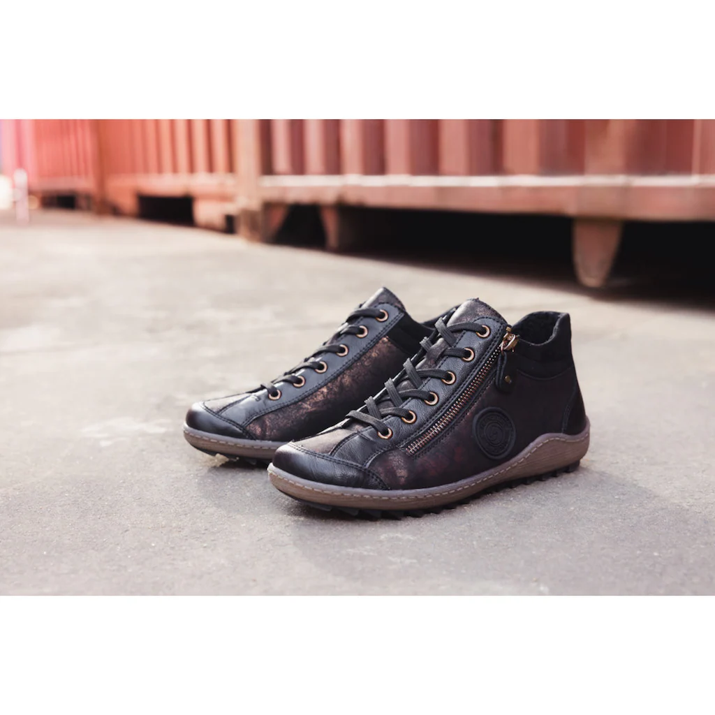 Remonte Schnürboots Flats Komfortschuh Boots Mit Seitlichem Reißverschluss ▷ Für