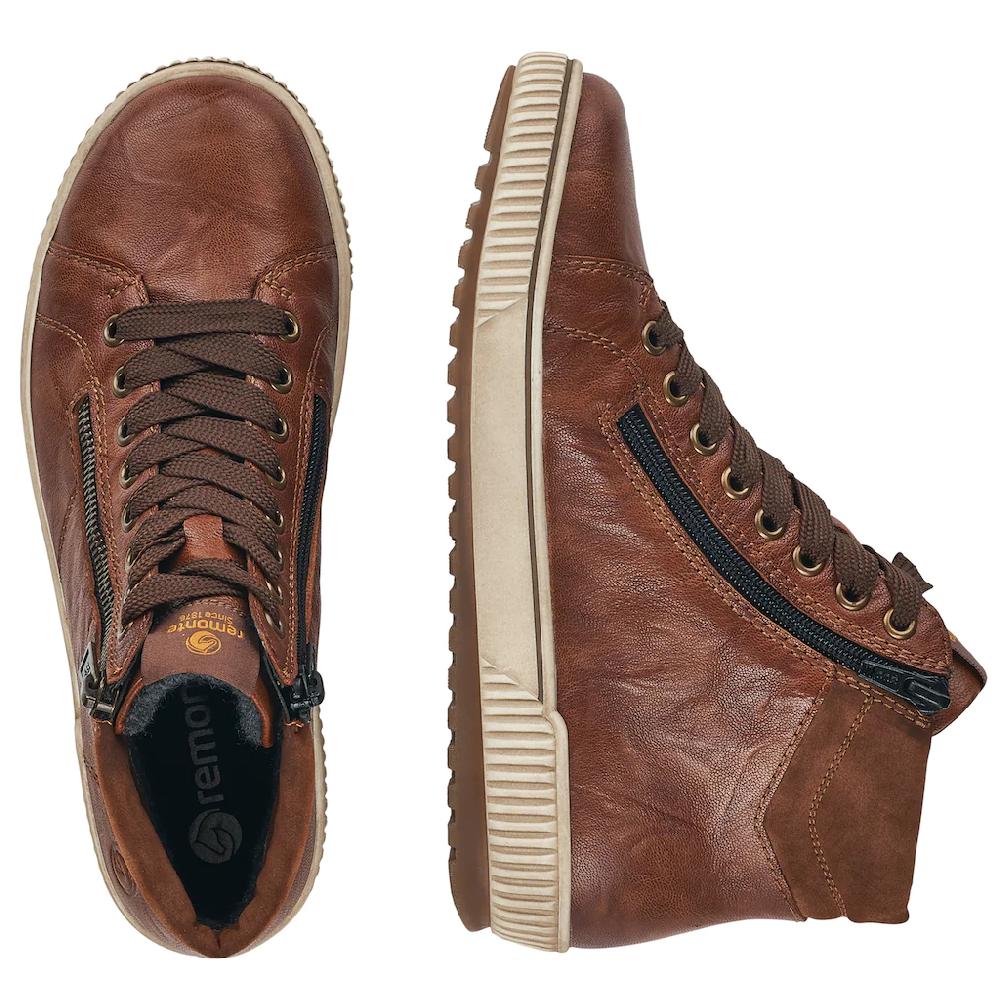 Remonte Schnürboots Plateau Schnürstiefelette Boots In Crash-Optik Kaufen