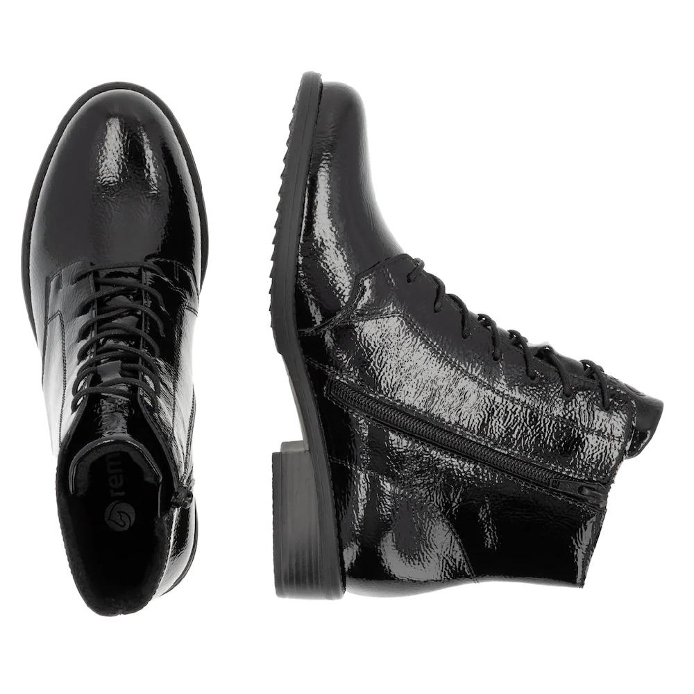 Remonte Schnürstiefelette Blockabsatz Businessschuh Boots Mit Logoprägung An Der Ferse Online Kaufen