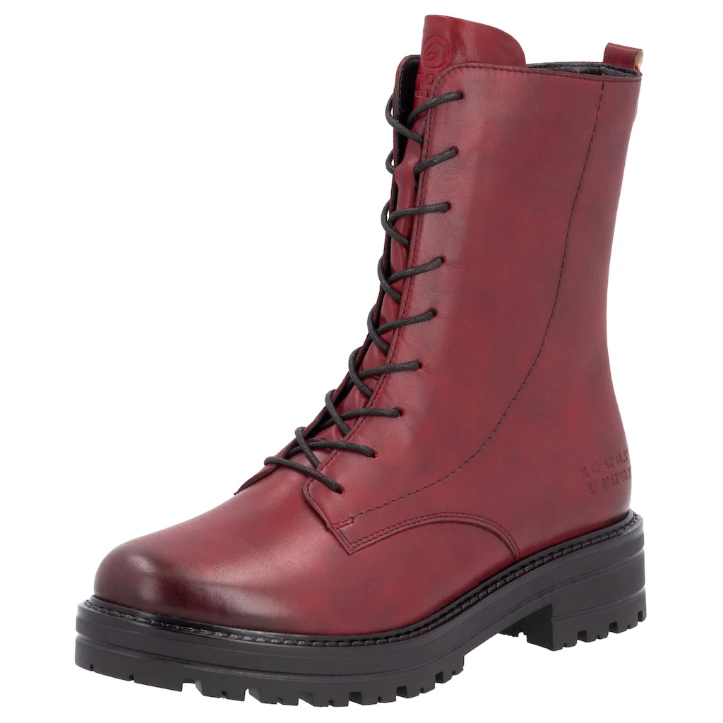 Remonte Schnürstiefelette Blockabsatz Schnürboots Chunky Boots mit Kontrast-Rahmennaht kaufen