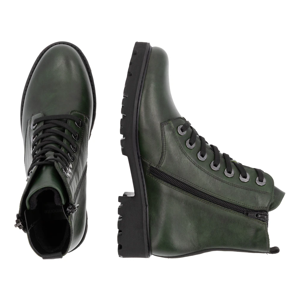 Remonte Schnürstiefelette Blockabsatz Stiefelette Schnürboots Flats Im Used Look Online Kaufen