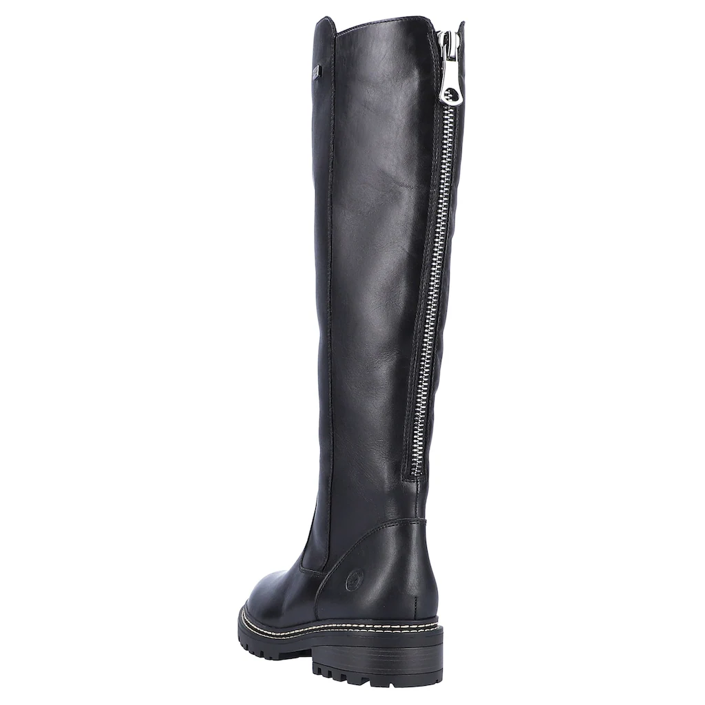 Remonte Stiefel Blockabsatz Businesschuh Langschaftstiefel Innenreißverschluss ▷ Für