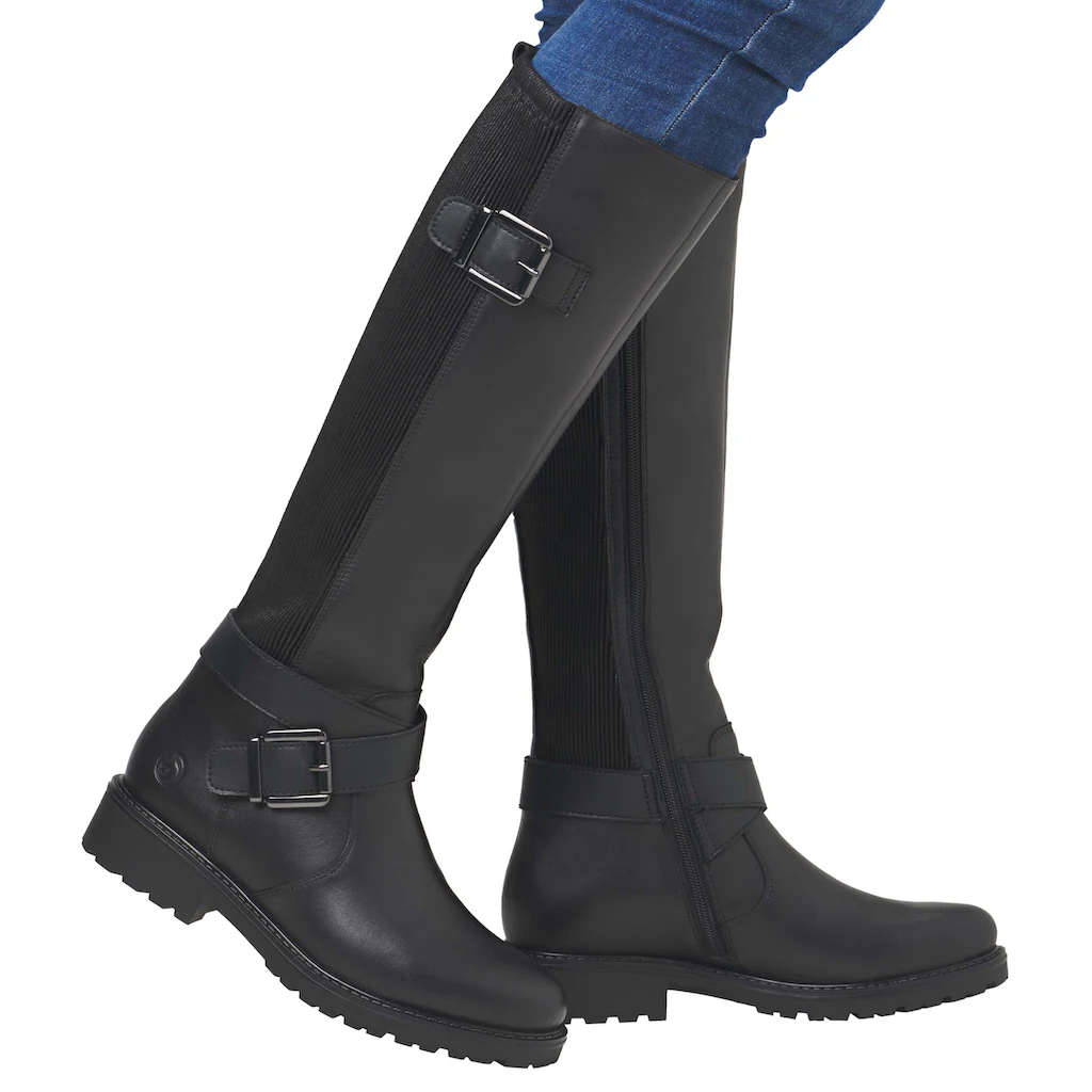 Remonte Stiefel »Elisabeth Hurley-Collection« Blockabsatz Herbstmode Langschaftstiefel Mit Innenreißverschluss Kaufen