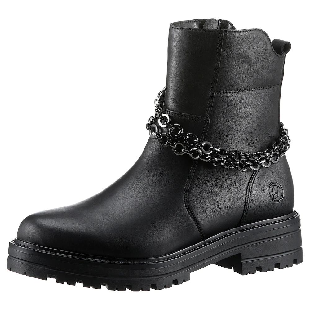 Remonte Stiefelette »Elisabeth Hurley-Collection« Blockabsatz Bikerboots Chunky-Boots mit Innenreißverschluss ▷ für