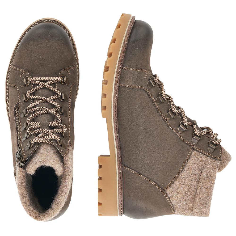 Remonte Winterboots Blockabsatz Outdoorschuh Schnürschuh Im Trendigen Bergsteiger-Look Kaufen