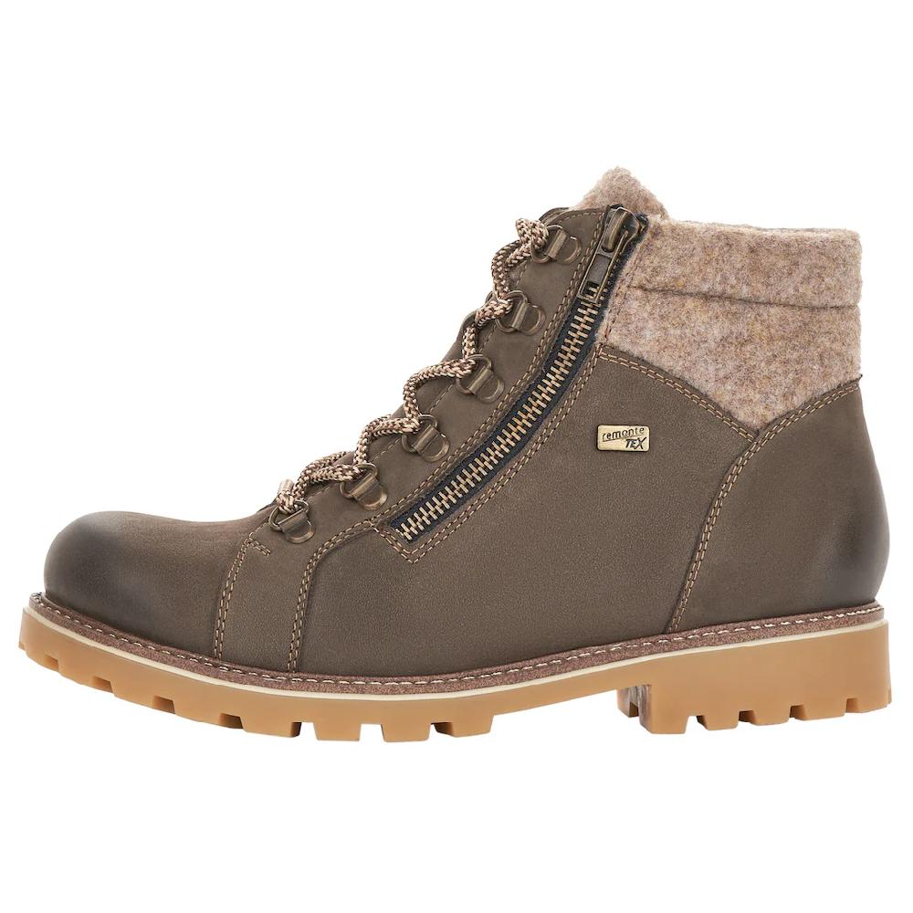 Remonte Winterboots Blockabsatz Outdoorschuh Schnürschuh Im Trendigen Bergsteiger-Look Kaufen
