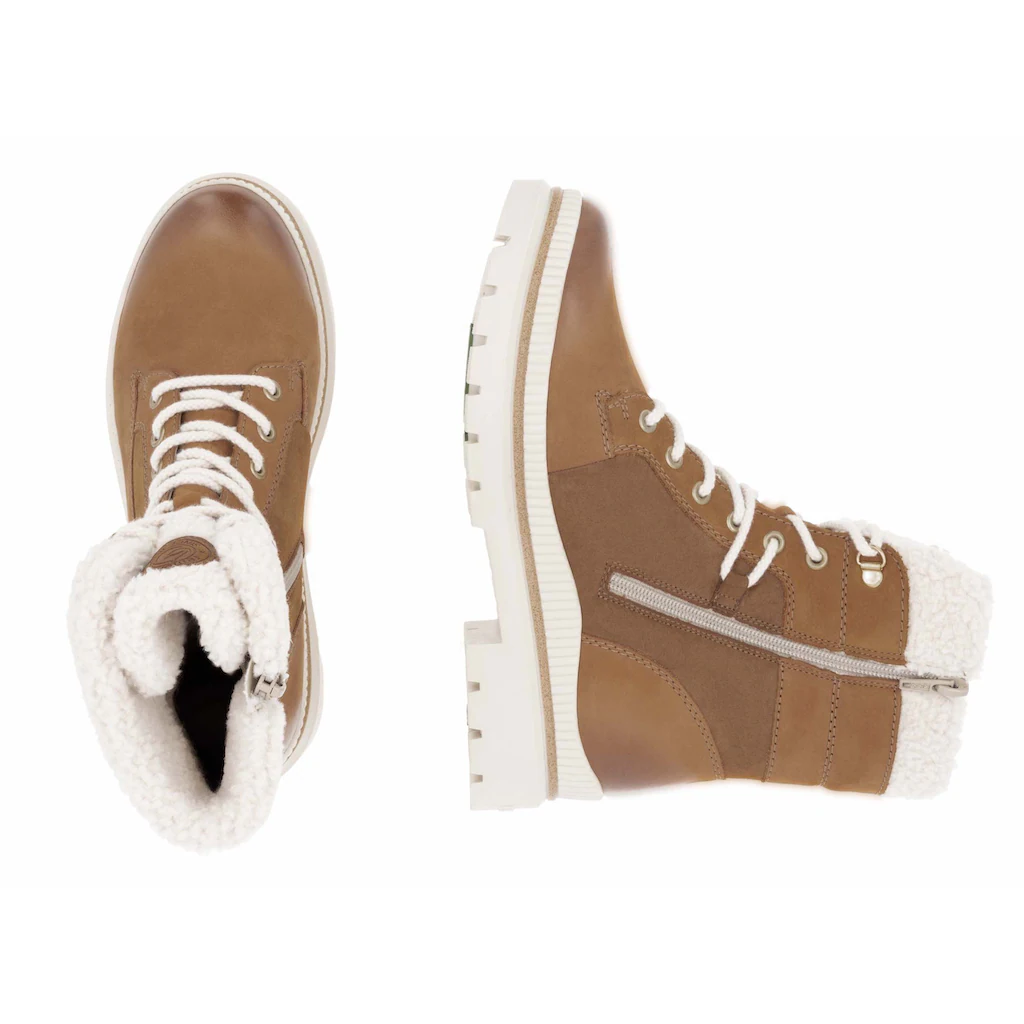 Remonte Winterboots Blockabsatz Schnürstiefelette Outdoorschuh Mit Teddyfutter-Besatz Online Bestellen