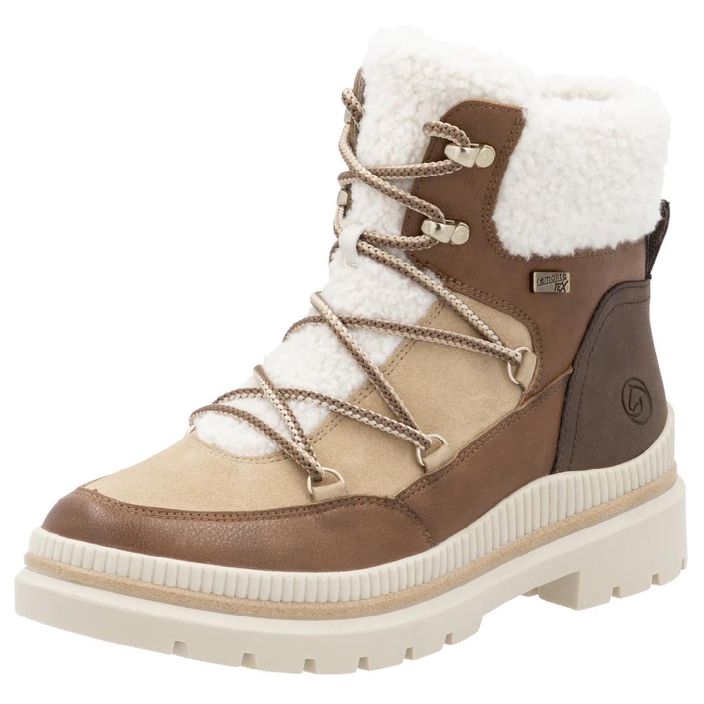 Remonte Winterboots Blockabsatz Winterboots Outdoorschuh mit Ösen und Kontrastbesätzen bestellen