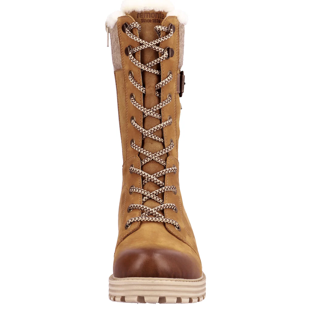 Remonte Winterstiefel Blockabsatz Schnürstiefel Mit Wasserabweisender Remonte TEX-Membran Online Bestellen