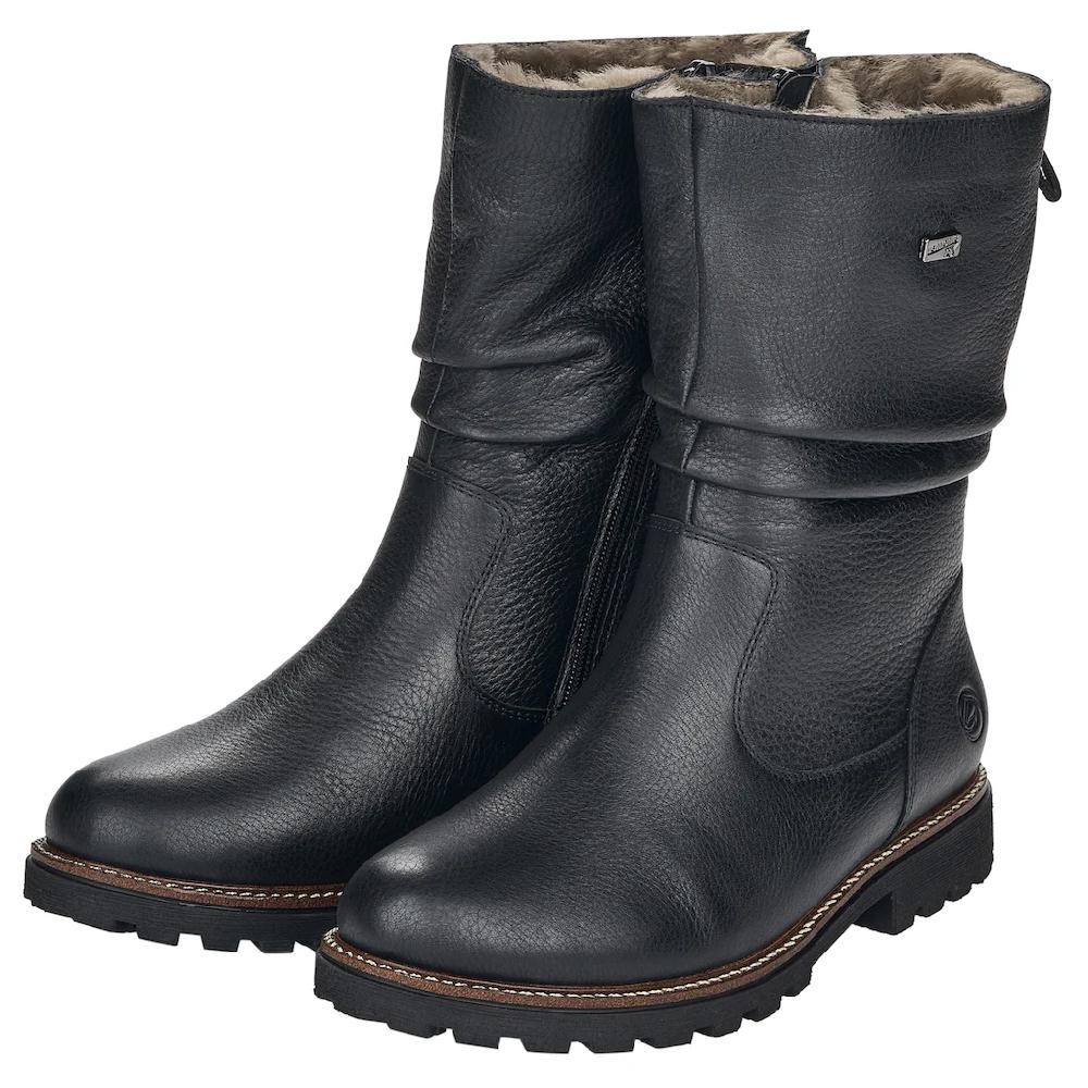 Remonte Winterstiefel Blockabsatz Winterboots mit Falten am slouchy Schaft schmale Form kaufen