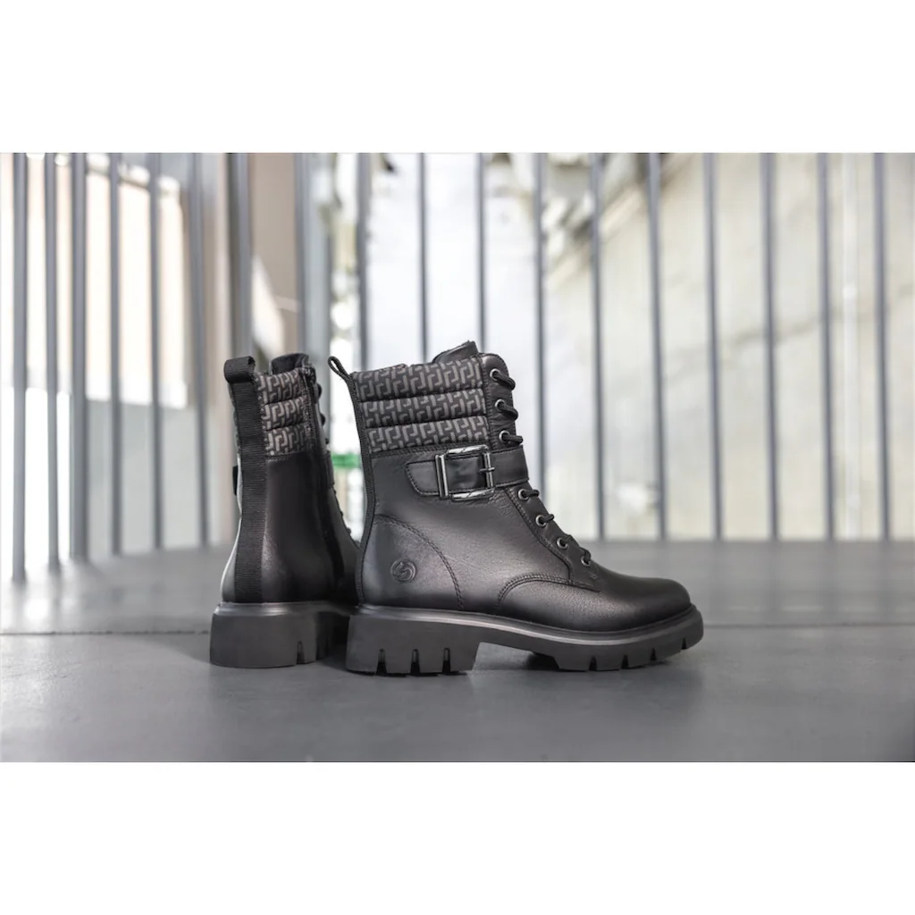 Remonte Winterstiefelette Blockabsatz Winterboots Schnürboots Mit Innenreißverschluss Online Kaufen