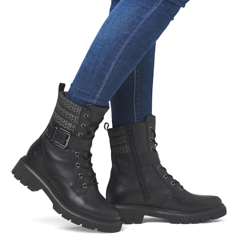 Remonte Winterstiefelette Blockabsatz Winterboots Schnürboots Mit Innenreißverschluss Online Kaufen
