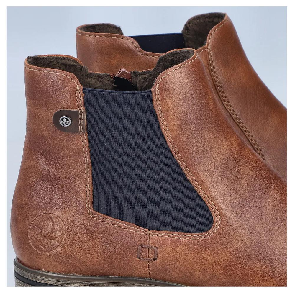 Rieker Chelseaboots Schlupfboots Stiefelette Blockabsatz Mit Wärmendem Textilfutter Online Kaufen