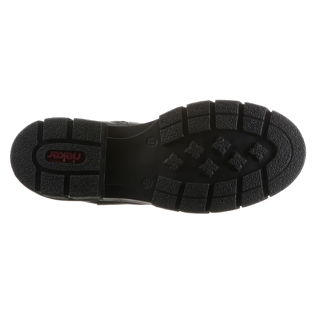 Rieker Chelseaboots Stiefelette Blockabsatz Boots Mit Breitem Stretcheinsatz Online Kaufen