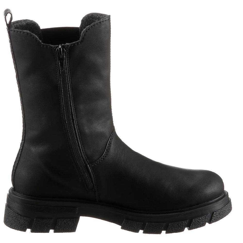 Rieker Chelseaboots Stiefelette Blockabsatz Boots Mit Breitem Stretcheinsatz Online Kaufen