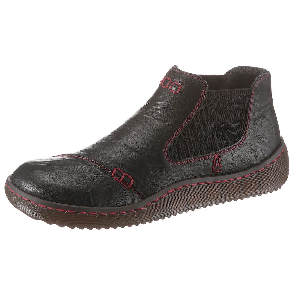Rieker Chelseaboots Stiefelette Boots Schlupfschuh mit gemustertem Stretcheinsatz online kaufen