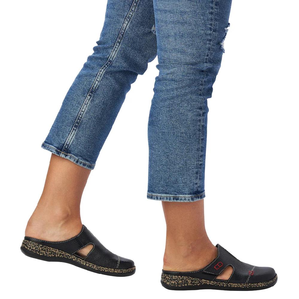 (Rieker Clog Hausschuh Sommerschuh Schlupfschuh Mit Praktischem Klettverschluss