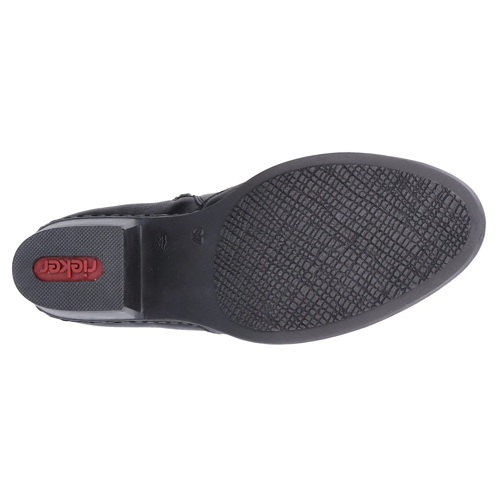 Rieker Cowboy Stiefelette Westernstiefelette Mit Blockabsatz Und Innenreißverschluss
