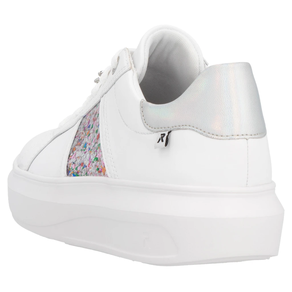 Rieker EVOLUTION Plateausneaker Mit Stylischen Metallic-Details Freizeitschuh Halbschuh Schnürschuh ▷ Für