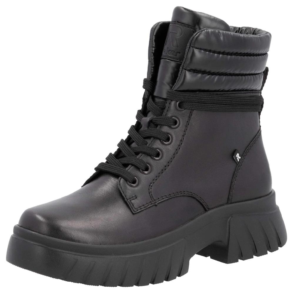 Rieker EVOLUTION Schnürboots Stiefelette Plateauboots mit Schaftrandpolsterung ▷ für