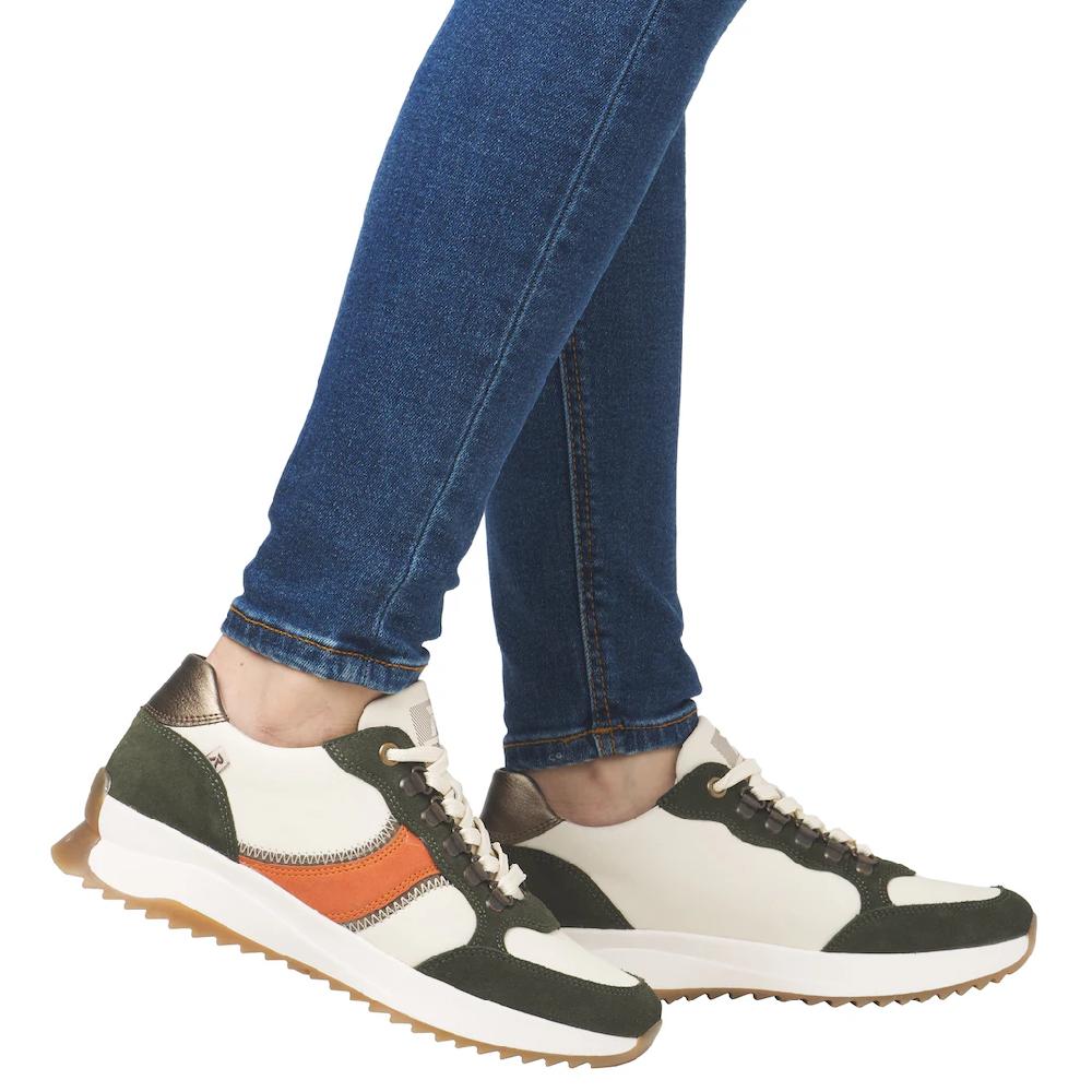 Rieker EVOLUTION Sneaker Freizeitschuh Halbschuh Schnürschuh Mit Modischen Kontrastbesätzen ▷ Für