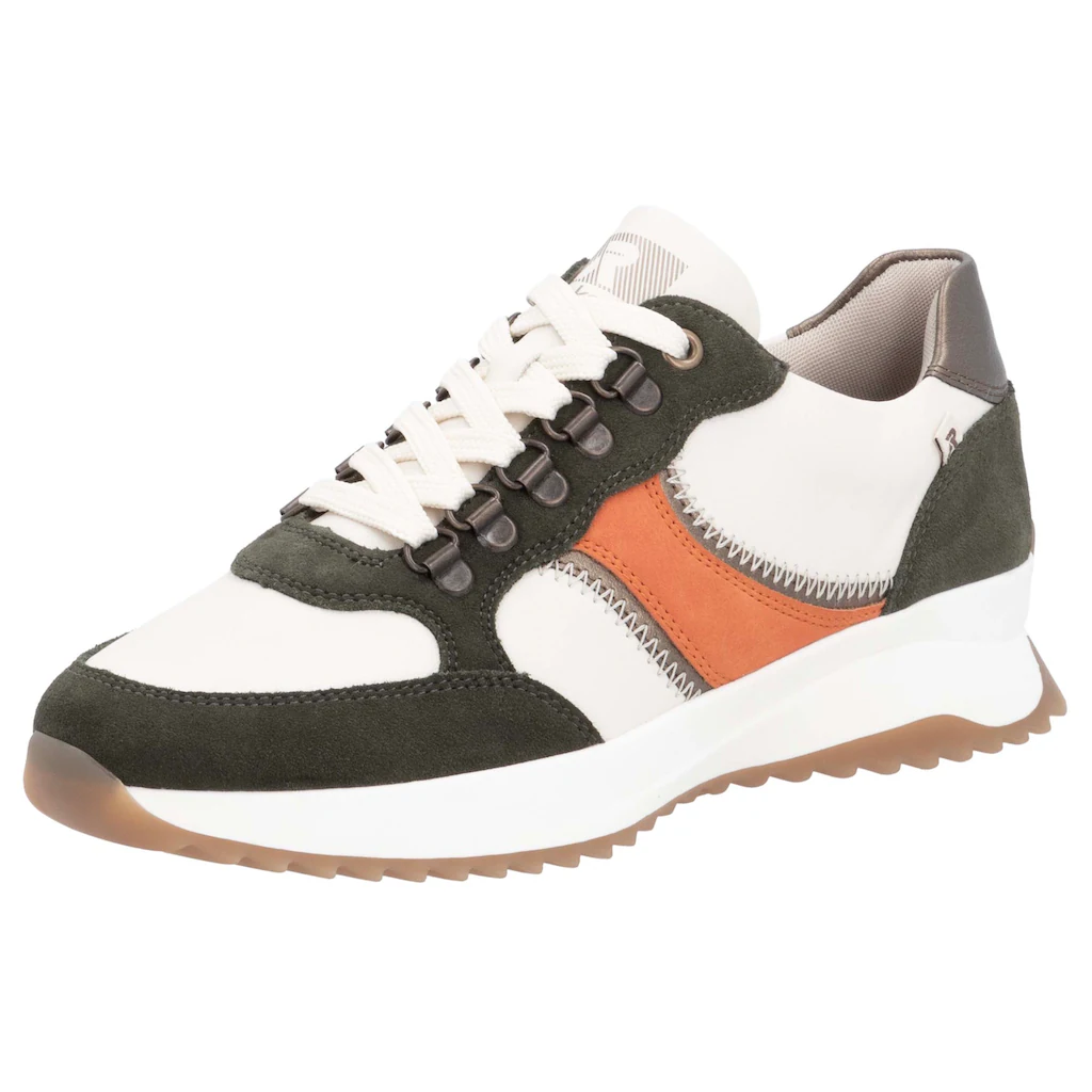 Rieker EVOLUTION Sneaker Freizeitschuh Halbschuh Schnürschuh mit modischen Kontrastbesätzen ▷ für
