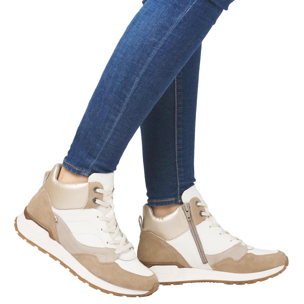 Rieker EVOLUTION Sneaker Freizeitschuh High Top Sneaker Schnürboots Mit Schaftrandpolster ▷ Für