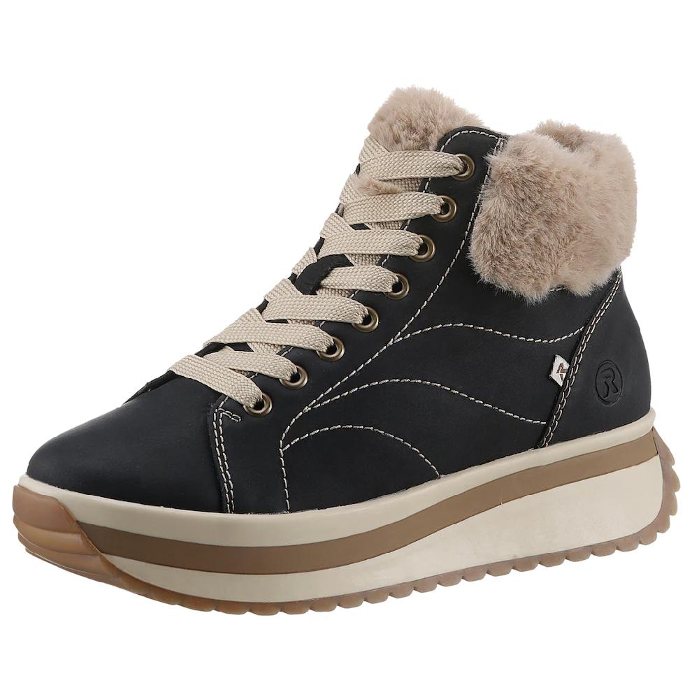 Rieker EVOLUTION Winterboots Keilsneaker Plateauboots mit Fellimitatkragen bestellen