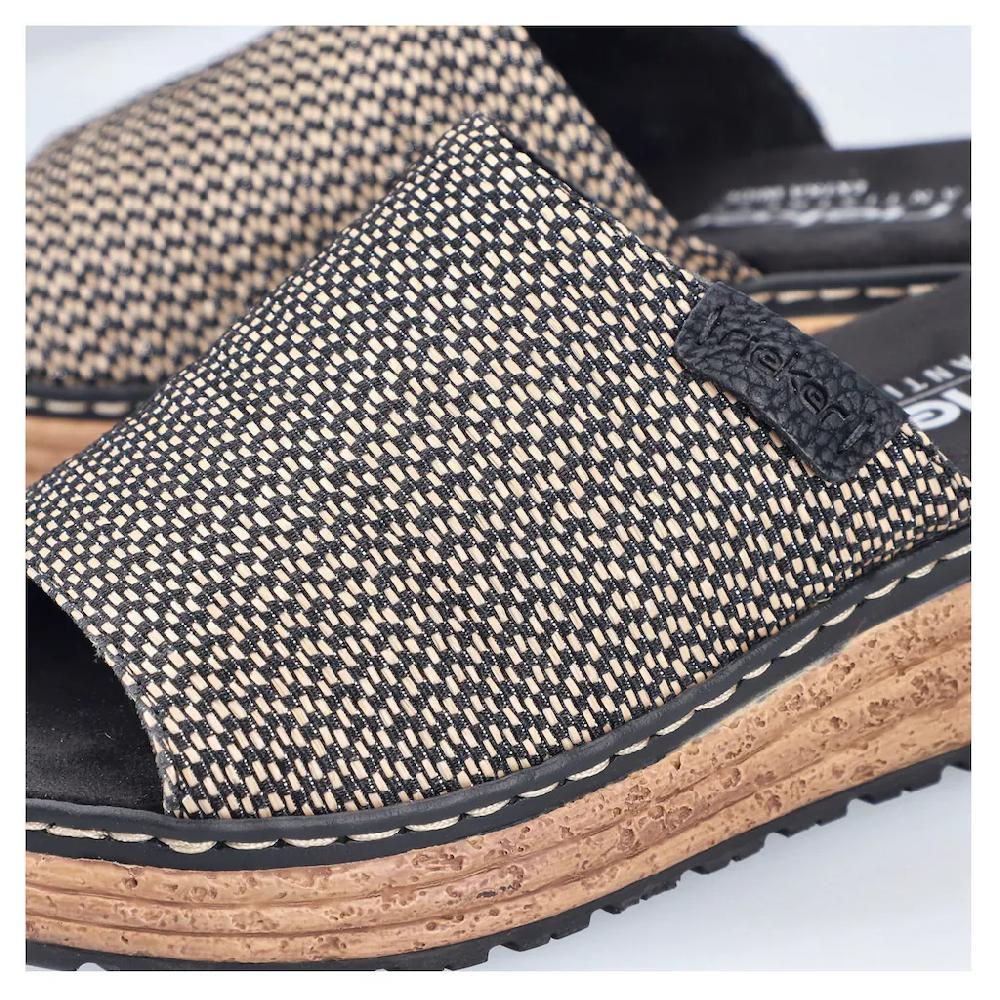 Rieker Keilpantolette Sommerschuh Schlappen Hausschuh In Weite H (= Sehr Weit)