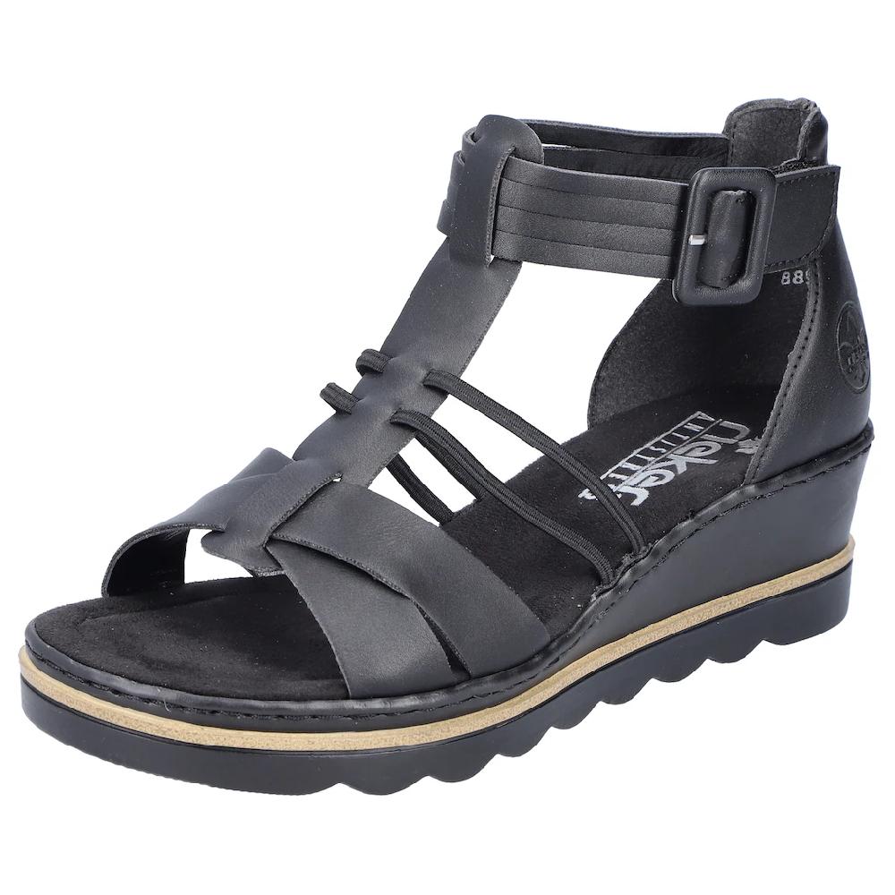 Rieker Keilsandalette Sommerschuh Sandale Keilabsatz mit Klettverschluss-Riemchen kaufen