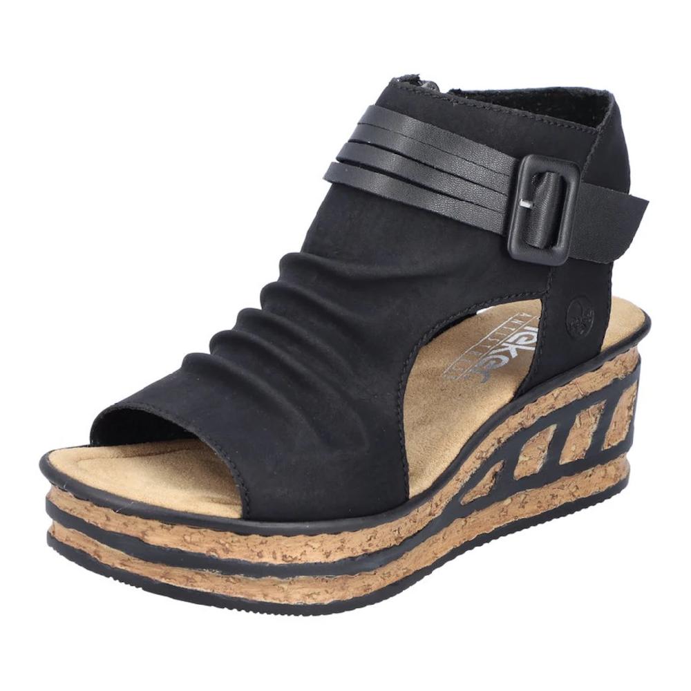 Rieker Keilsandalette Sommerschuh Sandale Keilabsatz mit Reißverschluss innen bestellen