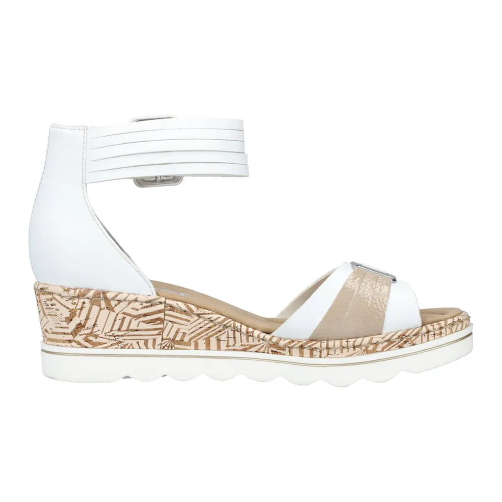 Rieker Keilsandalette Sommerschuh Sandale Keilabsatz Mit Print An Der Laufsohle Online Kaufen