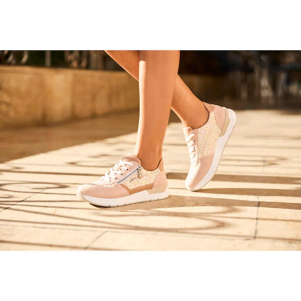 Rieker Keilsneaker Halbschuh Freizeitschuh Casual-Schnürschuh Im Materialmix Kaufen