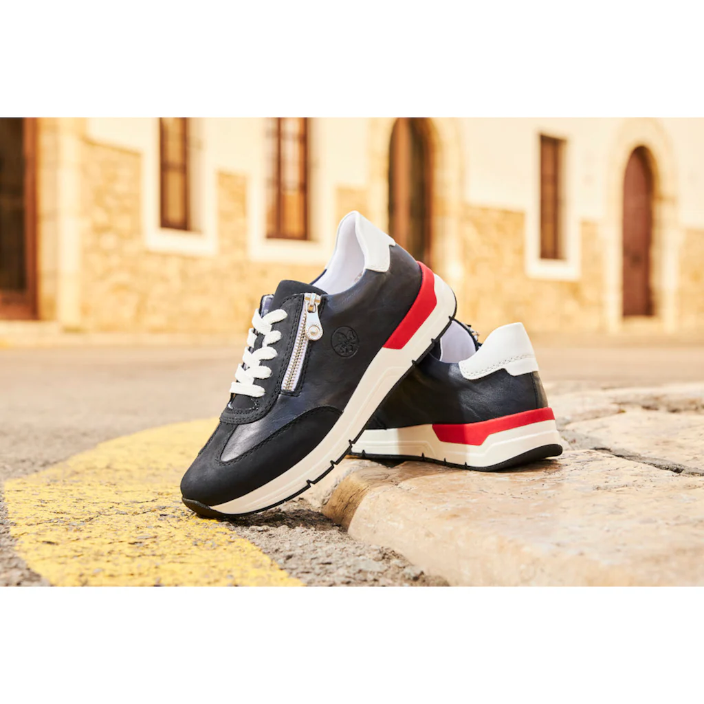 Rieker Keilsneaker Halbschuh Freizeitschuh Schnürschuh Mit Seiltichem Reißverschluss Online Bestellen