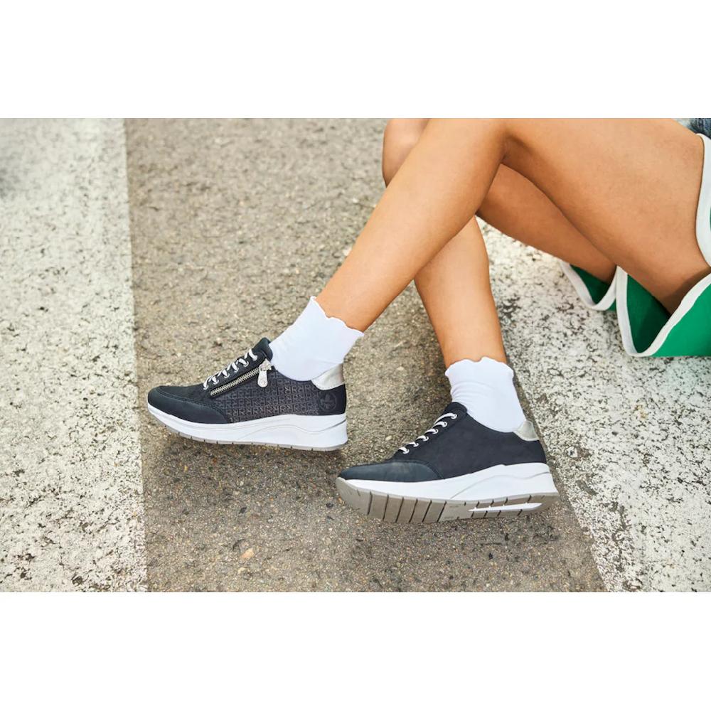 Rieker Keilsneaker Halbschuh Schnürschuh Freizeitschuh Mit Lettern Bedruckt Kaufen